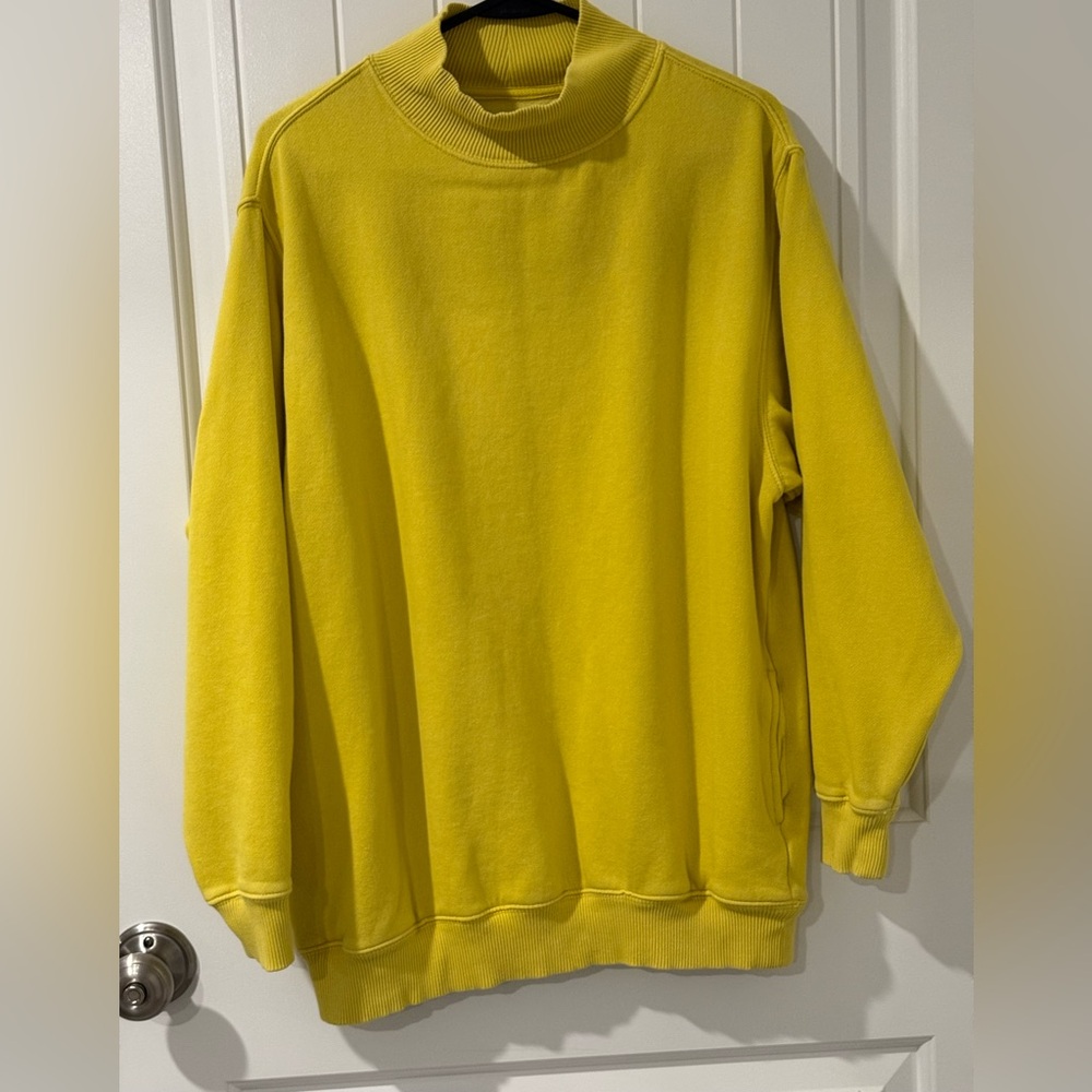 Aerie Yellow Cozy Sweatshirt Turtleneck